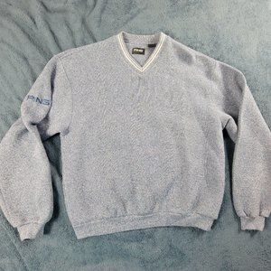 Ping Collection Mens Small Gray Pull Over Sweater Long Sleeve Comfort Warm